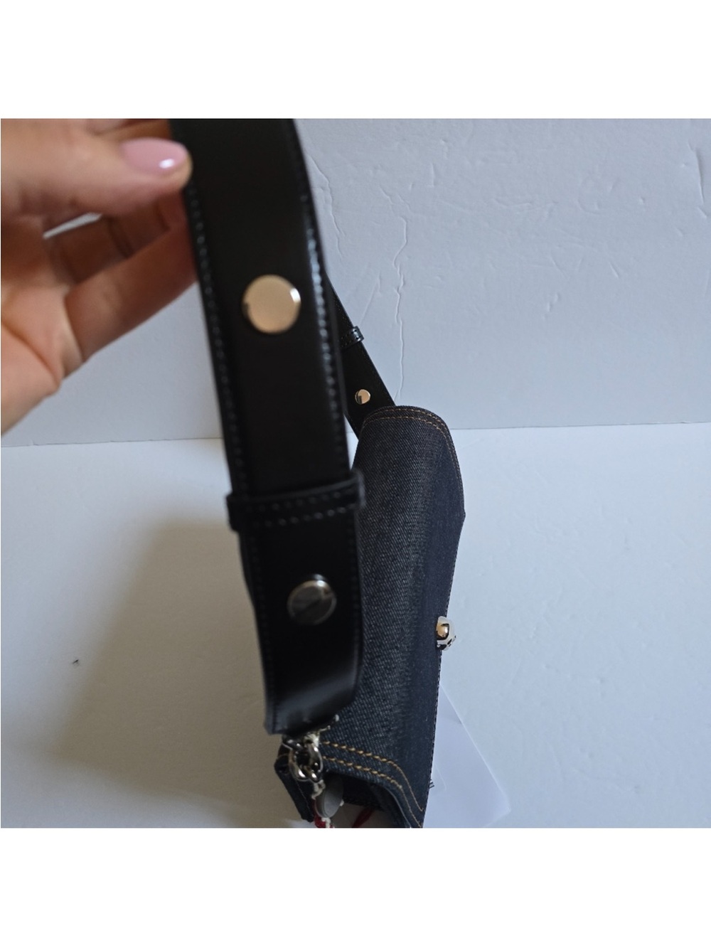 Alexander McQueen Skull Small denim shoulder bag - Picture 14 of 16